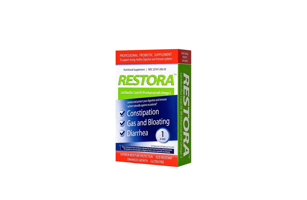 Restora Probiotic Supplement - Immunität Booster-gemalte probiotische w|Omega 3, Gut Health Stabilizer erhöht Widerstand gegen Infektionskrankheiten -Kalmen Entzündung