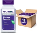 Natrol Memory Complex mit Ginkgo Biloba 120mg und B Vitamine, Nahrungsergänzung für Gehirn Gesundheit und Gedächtnis Unterstützung, 60 Tabletten, 30 Tage Versorgung (Pack von 12)