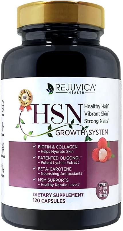Haar Haut und Nägel Vitamine - HSN System - Unterstützt gesundes Haar, Haut und Nägel - Advanced Encapsulated Remedy - Formuliert mit Oligonol, Biotin, Collagen, MSM, Hyaluronsäure &amp; Mehr