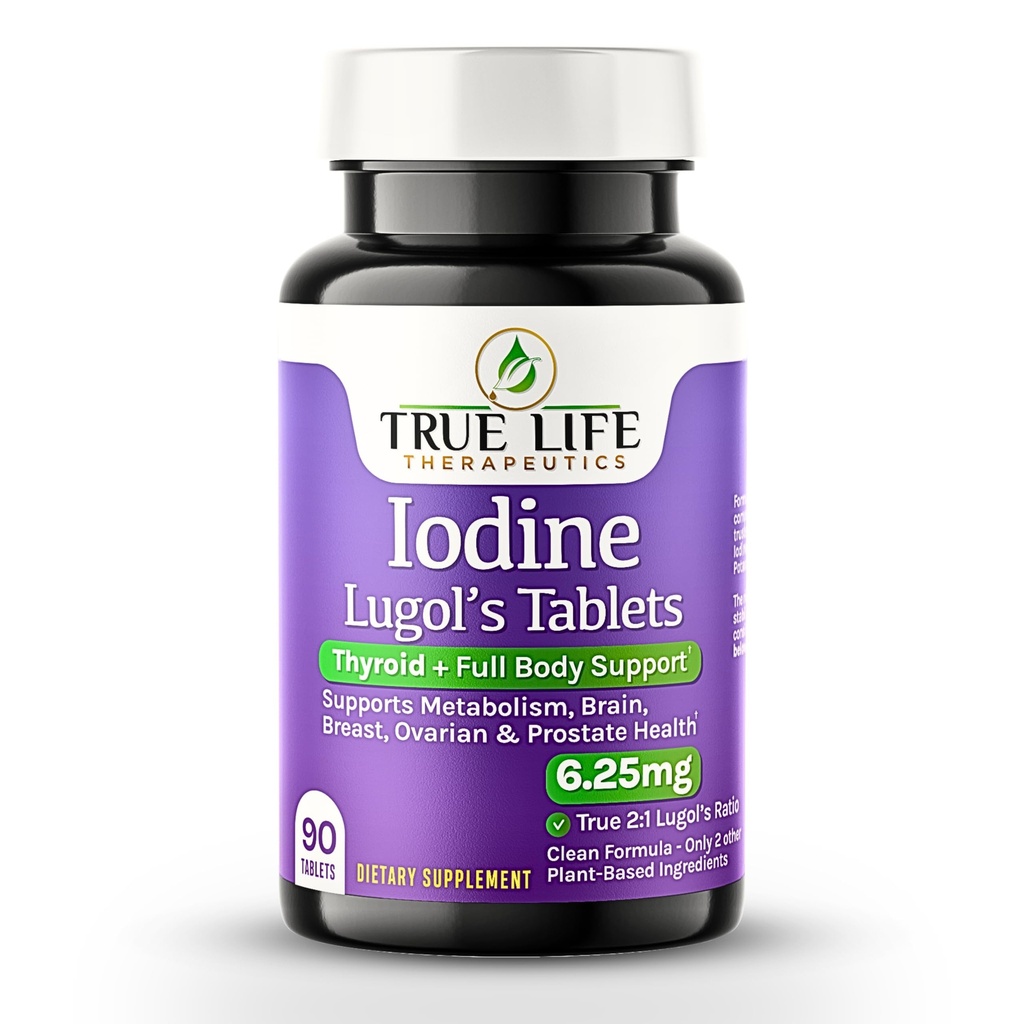 Lugols Jodtabletten 6,25 mg - Präzise Schilddrüse & Energieunterstützung - keine harte Flüssigkeit, stabiles Kaliumjodid-Supplement - 90 Ct, Nicht-GVO, keine Konservierungsmittel