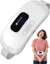 CooCoCo Portable Heating Pad for Period Cramps, Cordless Waist Belt for Menstrual Cramp Relief, Fast Heat Pad with 4 Heat Levels and 4 Vibration Modes, Gifts for Women Girl, White