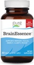 PURE ESSENCE LABS Brain Essence - Memory Supplement & Vitamin für Männer, Frauen & Erwachsene - Kräuter-Booster für Gedächtnis, Fokus, Clarity & Stress Relief - Bacopa Monnieri, Ashwagandha & More (30 Tabletten)