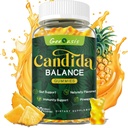 Candida Support Oregano Ölgummis, Candida Cleanse Detox Supplement für Damen und Herren, Unterstützung Gut Gesundheit und Immununterstützung, natürliche Ananas Flavor, 60 Count