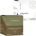 CYMBIOTIKA Liposomal Mushroom Supplement & Creatine+ Bundle, Lion's Mane, Turkey Tail, B-Vitamins, Cordyceps & Reishi Mushrooms, Amino Energy, Recovery, & Muskelmasse