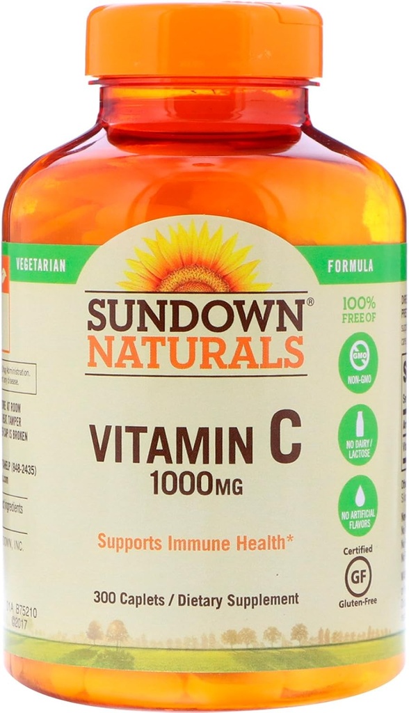Sundown Vitamin C, 1000 Mg, hohe Potenz, 300 Zähler Flaschen