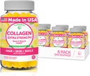 Lunakai Collagen Gummies - Tastiest proprietäre Formel - 200mg hydrolysierte Collagengummis für Frauen und Männer mit Biotin, Zink, Vitamin C und E - Non-GMO Anti Aging Supplement für Damen - 6 Pack