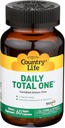 Country Life Daily Total One mit Eisen - Full Spectrum Digestive Enzyme Blend - 60 Vegetarische Kapseln