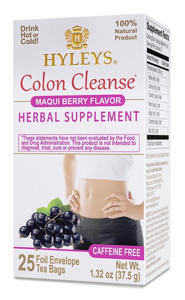 Hyleys Colon Cleanse Tee Maqui Berry Flavor - 25 Teebeutel (1 Packung)