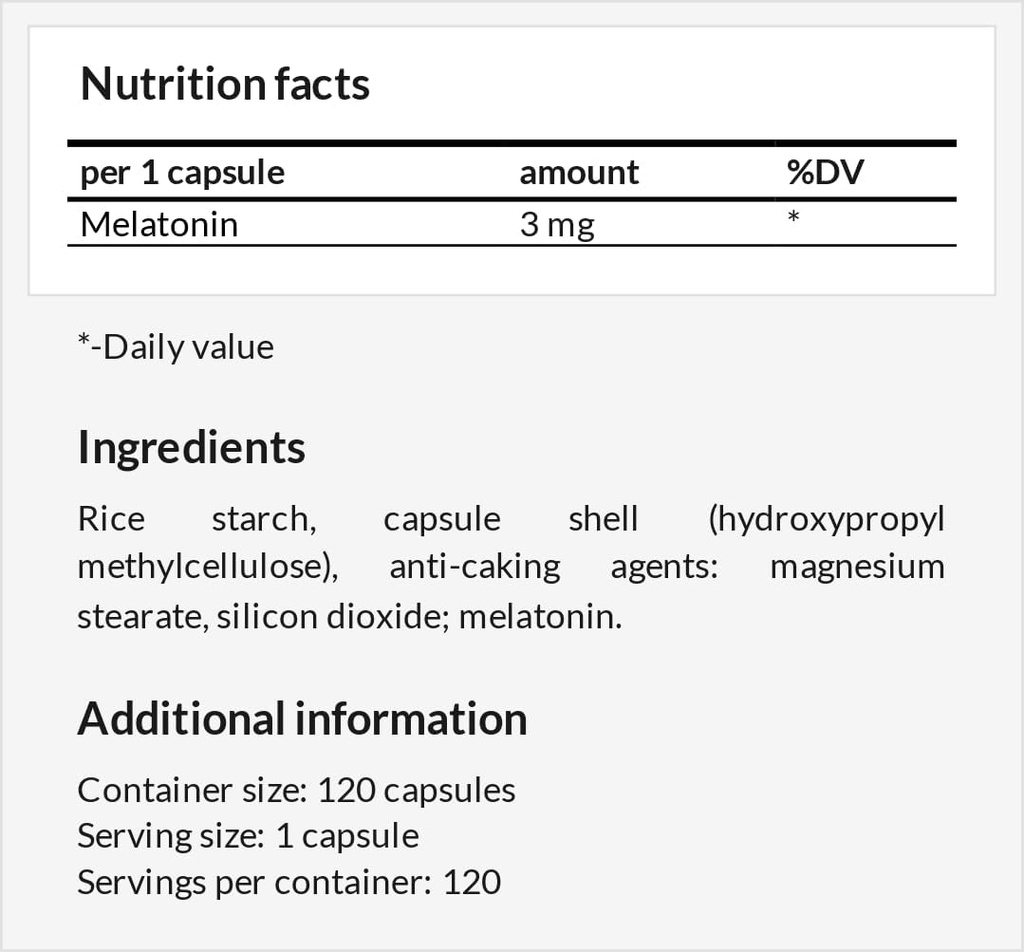 APOLLO's HEGEMONY Melatonin 3mg 120 Kappen.