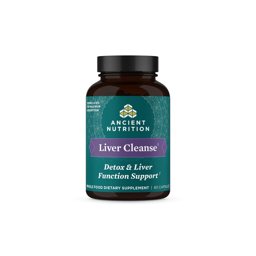 Ancient Nutrition Liver Detox Supplement, Ancient Herbals Liver Cleanse with Milk Thistle, Dandelion Root & Reishi for Optimal Liver Support, 1300mg, Gluten Free, 60 Count
