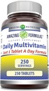 Erstaunliche Formeln Tägliche Multivitamin-Tabletten (Non-GMO) - Nur 1 Tablets A Day Formula A Complete Multivitamin to Support Cardiovascular Health, Immune Functions, Visual Functions & More* (250 Count)