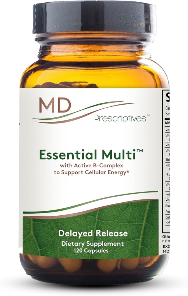 MD Prescriptives - Essential Multi (Delayed Release) - Multivitamin Mineral Complex Supplement für verbesserte Hormonunterstützung - 120 Kapseln