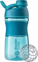 BlenderBottle 20oz SportMixer Protein Shaker Bottles, Black & Teal, Bundle von 2