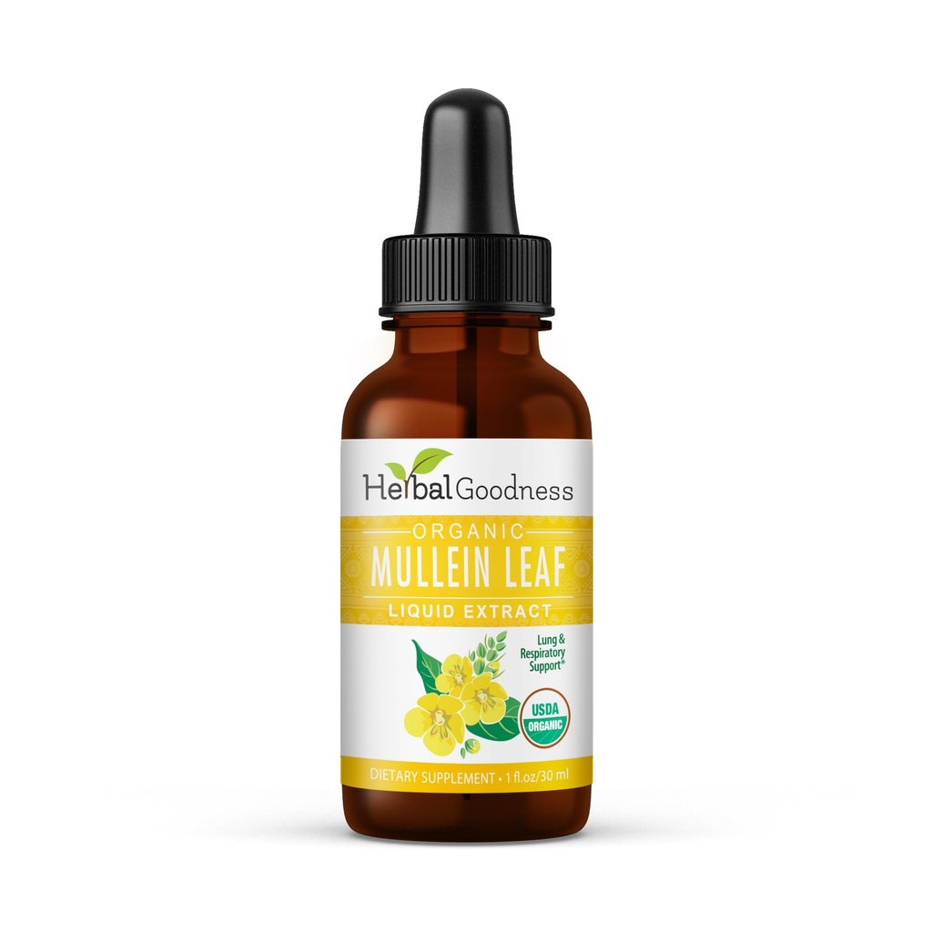 Kräuter-Güte Mullein Blatt-Extrakt - Mullein Drop für Lungs-Detox, Kräuter-Expectorant und Antioxidantien Eigenschaften für respiratorische & Verdauungs-Gesundheit - Mullein Tincture 1oz