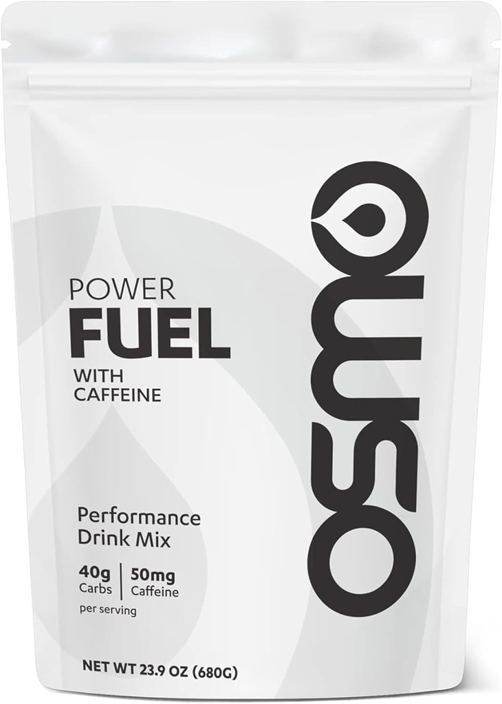 Osmo Power Fuel mit Koffein - Kohlenhydrat-Pulver Inklusive Cluster Dextrin, Natrium & Fructose, schnelle Absorption & Kraftstoff, keine Magendistress, Alle natürlichen Inhaltsstoffe, Neutral Flavor - 16 Portionen