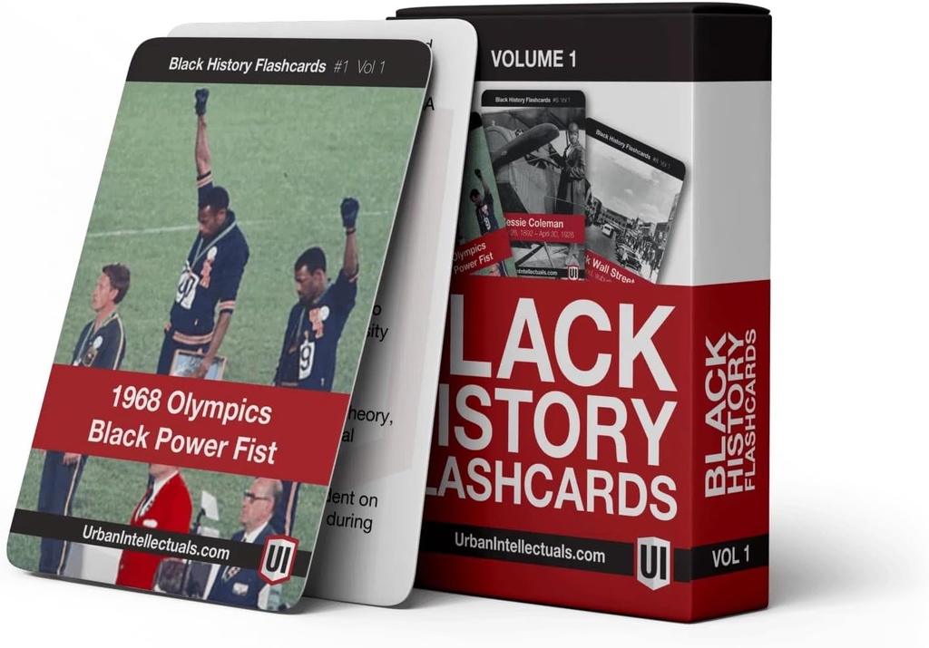 Urban Intellectuals Black History Flashcards - Band 1 Famous Black Cultural Holiday Trivia Playing Cards Educational Activity for Adults Classroom