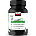 Kraftfaktor ProbioSlim Probiotika für Frauen und Männer, Probiotika für Verdauungsgesundheit zu reduzieren Bloating, Gas, & Okzialen Durchfall, mit Präbiotika, LactoSpore, & Grüner Tee für Energie, 30 Kapseln