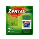 Zyrtec 24 Hour Allergy Relief Tabletten, 10 mg Cetirizine HCl Antihistamin Allergie Medizin, 30 ct Rot
