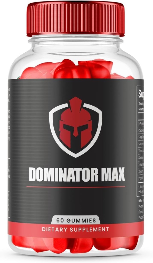 (1 Pack) Dominator Max Gummies Advanced Formula for Max Performance, All Natural Extra Strength Supplement, Dominator Max Gummies für Muskelwachstum und Gesamtgesundheitsunterstützung (60 Gummi)