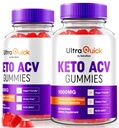 (2 Pack) Ultra Quick Keto ACV Gummis, UltraQuick Keto+ACV Weight Loss Support, Premium Keto Plus ACV Formula, Natural Apple Cider Essig, Offizielle Gomitas Bewertungen (120 Gummies)
