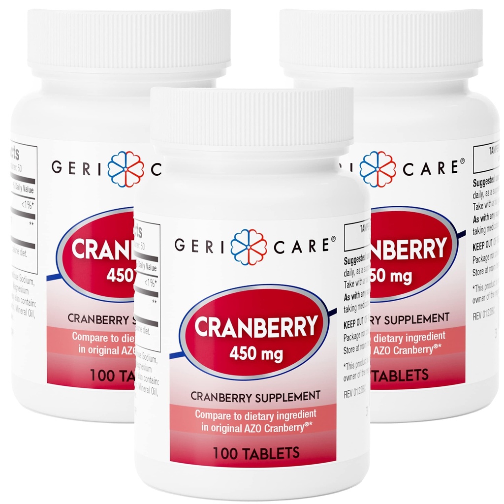 GeriCare Cranberry Supplement, 100 Tabletten 450 mg (3)