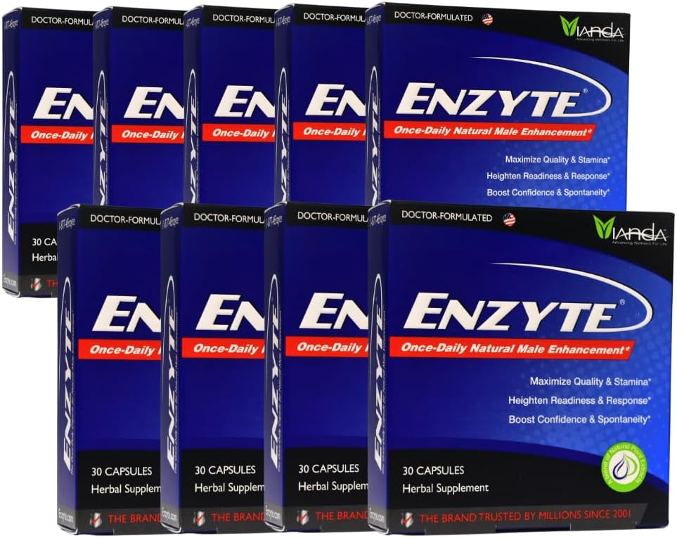 Enzyte® Natural Male Enhancement Bundle für Qualität und Stamina mit Asian Ginseng, Ginkgo Biloba, Grape Seed Extract, Horny Goat Weed - 9 Pack Bundle