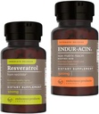 Endurance Products Resveratrol Supplement – Trauben Skin Extrakt - 100mg Trans-Resveratrol Antioxidant und ENDUR-ACIN Niacin - Vitamin B3 Niacin 500mg Extended Release & Low-Fluss