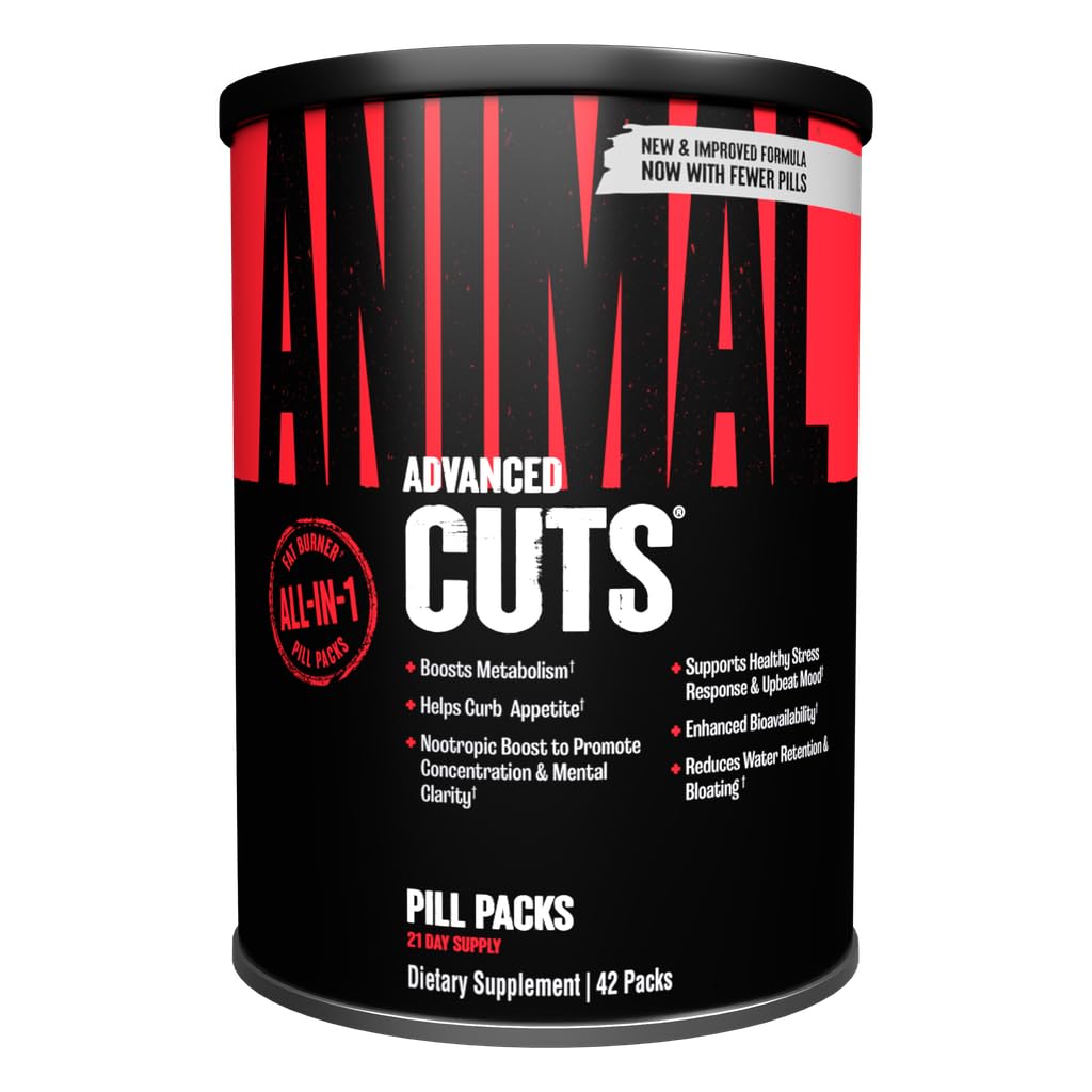 Animal Cuts Thermogenic Fat Burner - Gewichtsverlust Pillen für Frauen und Männer für Stoffwechsel, Energie, Fokus und Nootropic Brain Unterstützung mit Ketonen Appetit Suppressant Ernährung Pillen, 42 Packungen