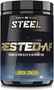 Stahl-Ergänzungen Rested-AF I Deep Sleep Aid and Muscle Recovery Powder mit GABA & Valerian Root Extract | Stress Relief und kognitive Unterstützung | 30 Servierungen (Lemon Ginger)