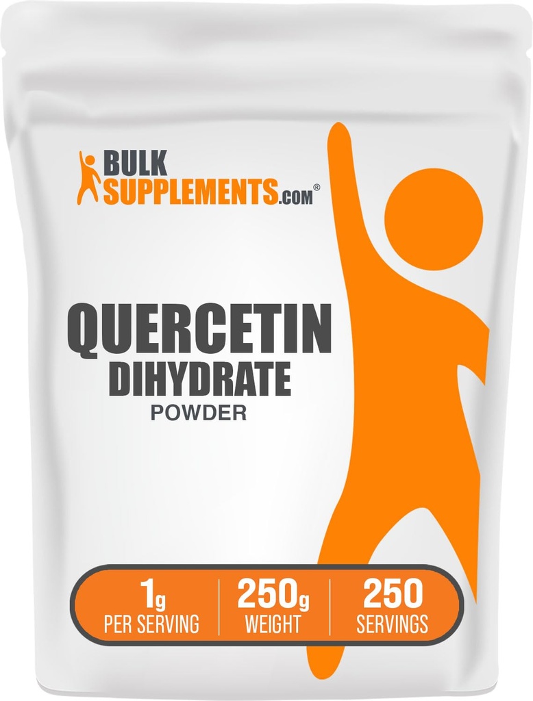 BulkSupplements.com Quercetin Dihydrate Powder - Quercetin Supplements, Antioxidantien Quelle - Vegan & Glutenfrei, 1g pro Servierung, 250g (8.8 oz) (Pack von 1)