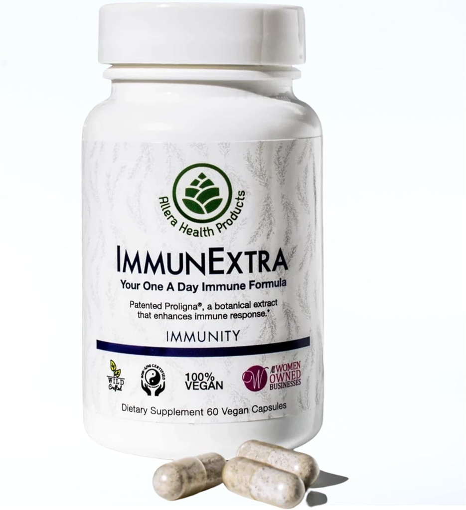 Allera Health Pine Pollen Kapseln - Organic & Vegan ProLigna Pflanzenbasierte Diät-Ergänzung - Hilft gesunde Immunabwehr Vitamine zu unterstützen - Pulverextrakt von Wilden Handwerk Bäumen geerntet - 60 Caps