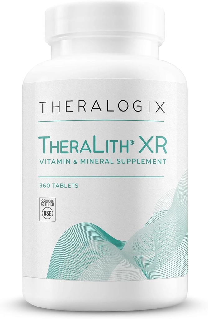 Theralogix TheraLith XR Vitamin & Mineral Supplement - Unterstützt gesunde Urinchemie & Calciumoxalat Levels mit Magnesium, Vitamin B6 & Kalium* - NSF zertifiziert - 360 Tabletten