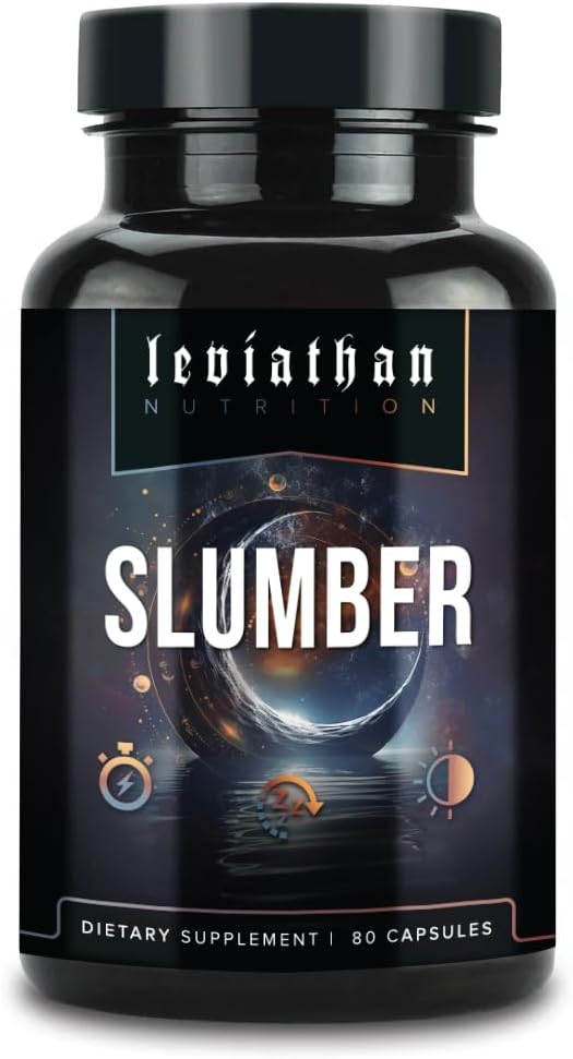 Leviathan Slumber | Schlafhilfe GABA-Ergänzungen für tiefe und ruhige Schlaf mit Melatonin, Magnesium, L-Theanin, 5-HTP, Zink, Magnolia, Valerian Root für Schlaf Pillen für Erwachsene Männer und Frauen