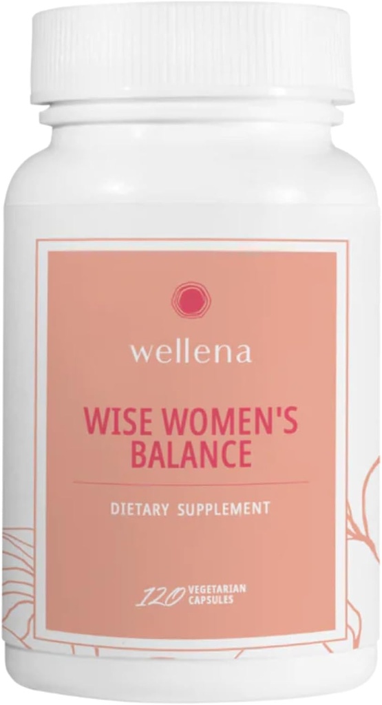 Wellena Wise Women’s Balance von Magdalena | Hochverfügbare und synergistische Kräuter, Vitamin und Mineralmischung für Hormonal Balance in Peri- und Menopause | 120 Vegetarische Kapseln 60-Tag Versorgung