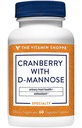Vitamin Shoppe Cranberry mit D-Mannose, Urinary Tract & Bladder Health, Antioxidant mit 60mg Vitamin C mit Cranrich (Cranberry Concentrate) (60 Veggie Capsules)