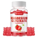Magnesium Glycinate Gummies 1000mg with Magnesium L-Threonate,Chelated Magnesium Potassium Complex Supplement with VitD, B6, CoQ10, Calcium,Supports for Memory, Calm, Mood - 90 Gummies Strawberry