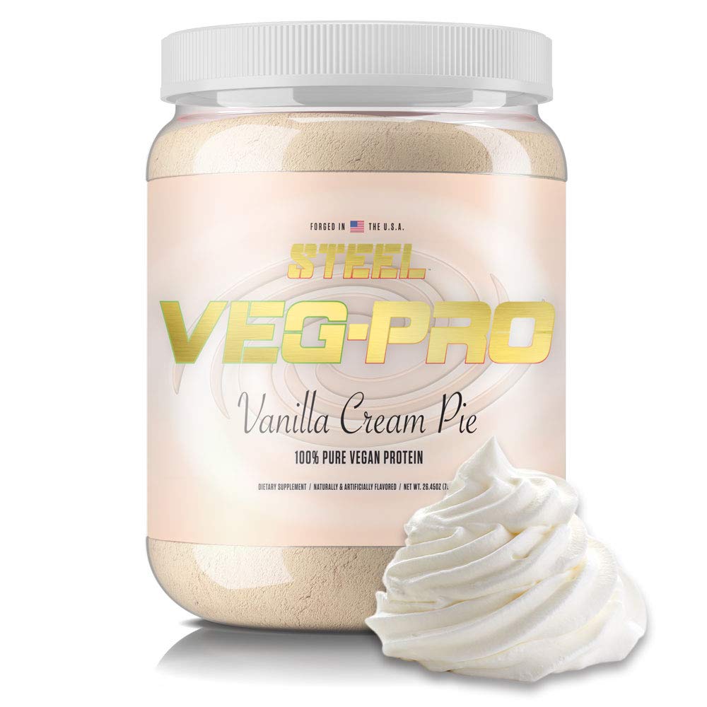 Stahl Ergänzungen Veg-PRO | Vegan Protein Pulver, Vanille Cream Pie | 25 Portionen (1.65lbs) | BCAA Aminosäure | Glutenfrei | Non Dairy | Low Carb Formula
