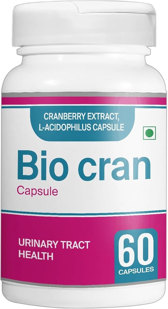 Cranberry Capsules (60 Count) - Urinary Tract Health Supplement w/Cranberry Extract, L-Acidophilus, & More - Cranberry Pills für Damen und Herren - Vegetarische Cranberry Tabletten für Immunität