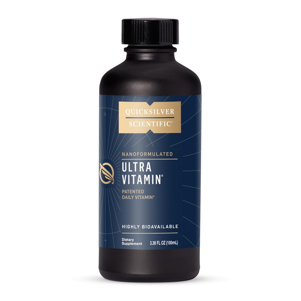 Quicksilver Scientific Liposomal Ultra Vitamin - Flüssiges Multivitamin & Antioxidans Ergänzung für Energie, Leber Gesundheit & Gehirn Unterstützung - Bioactive B Complex, Vitamin C, D, E & K (100ml)