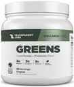 Transparent Labs Prebiotic Greens - Superfood Pulver & Antioxidantien Ergänzung mit Bio Spirulina, Chloerra, Acacia, & Green Banana Powder - 30 Servierungen, Unflavored