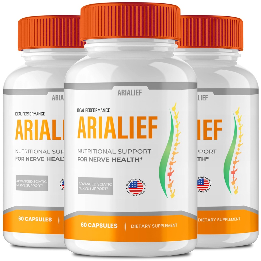 IDEAL PERFORMANCE Arialief Kapseln für Sciatica, Arialief Ernährungsunterstützung für Nerve Gesundheit, Arialief Sciatica Kapseln, Arialief Primepalm Ergänzung Pillen, Aria LIEF Vitamin Reviews (3 Pack)