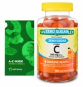 Zero Sugar Vitamin C Gummis Nahrungsergänzung, 250 mg, 120 Ct Bundle mit exklusiven Vitaminen und Mineralstoffen - A bis Z - Bessere Ligth&Spring Guide