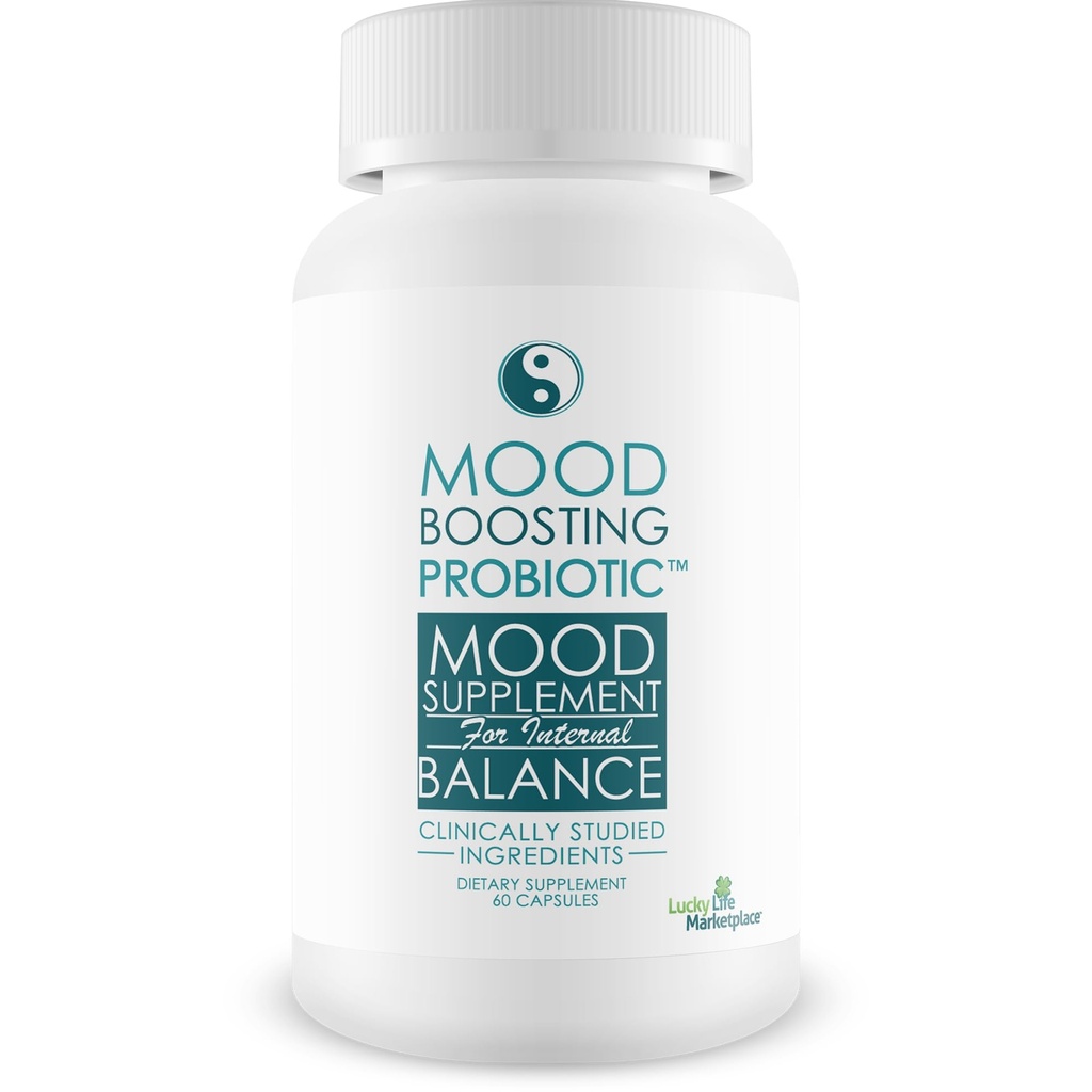 Mood Boosting Probiotic Mood Supplement - Universal Formula for Women & Men - Prebiotic & Probiotic Support for Full Body Benefits - Aid Improved Digestive Health & Immune Health