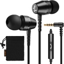 LUDOS OMNITONE Wired Earbuds in-Ear Kopfhörer, 5 Jahre Garantie, Kopfhörer mit Mikrofon, 3,5 mm Jack Corded Ear Buds, Videokonferenz für iPhone, Samsung, Computer, Laptop, Kinder, Schüler