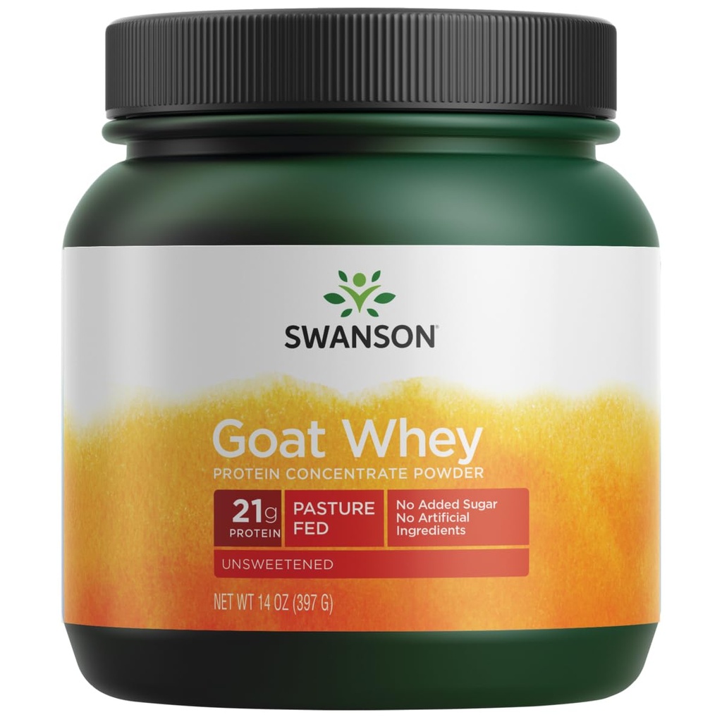 Swanson Goat Whey Protein Konzentrat 14 Unze (397 g) Pwdr