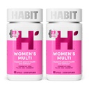 Habit Womens Multi Supplement 2 Pack (120 Kapseln) - New Look, Unterstützt allgemeine Gesundheit & Wellness, 23 essentielle Vitamine und Mineralstoffe, Fruchtextrakte, Folat, Eisen, B12, Biotin, Non-GMO