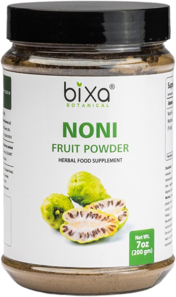 bixa BOTANICAL Ayurvedic Natural Herbal Supplement Noni reines Pulver Authentic Premium Qualität (Morinda Citrifolia) 7 Oz / 200g