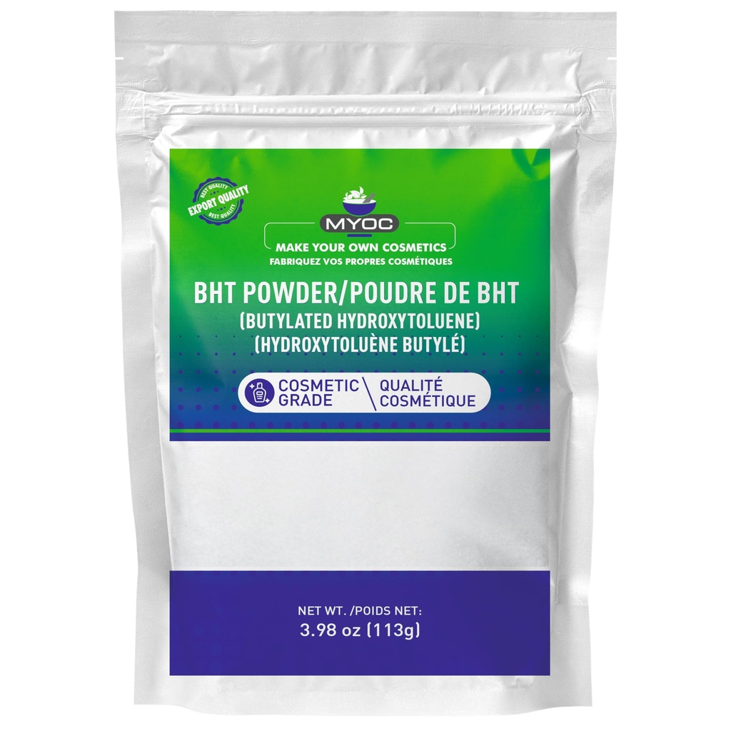 BHT Pulver (113 g / 3.98 oz) - kosmetischer Grad Antioxidantienstabilisator für Öle Cremes Serums Lotions & DIY Formulierungen