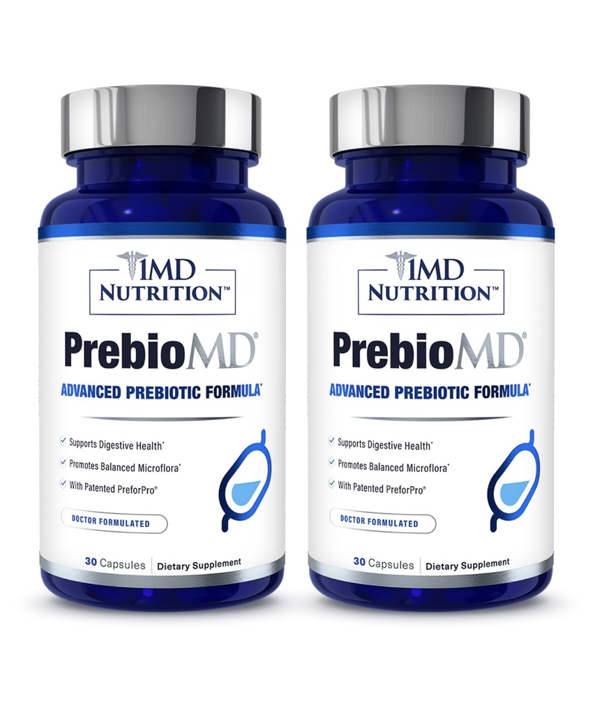 1MD Nutrition PreBioMD - Präbiotisch mit PreforPro | Unterstützung Gesunde Verdauung und Beneficial Bacteria